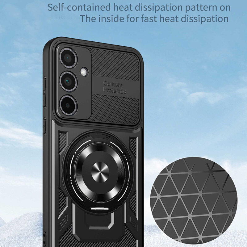 Husa Samsung Galaxy A36 5G Techsuit RuggedCam, negru