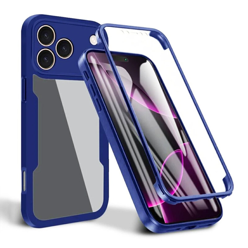 Husa 360° iPhone 17 Pro Max Techsuit ColorVerse, albastru