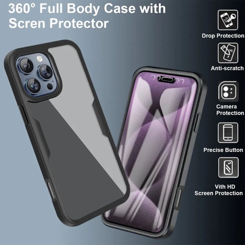 Husa 360° iPhone 17 Pro Max Techsuit ColorVerse, roz
