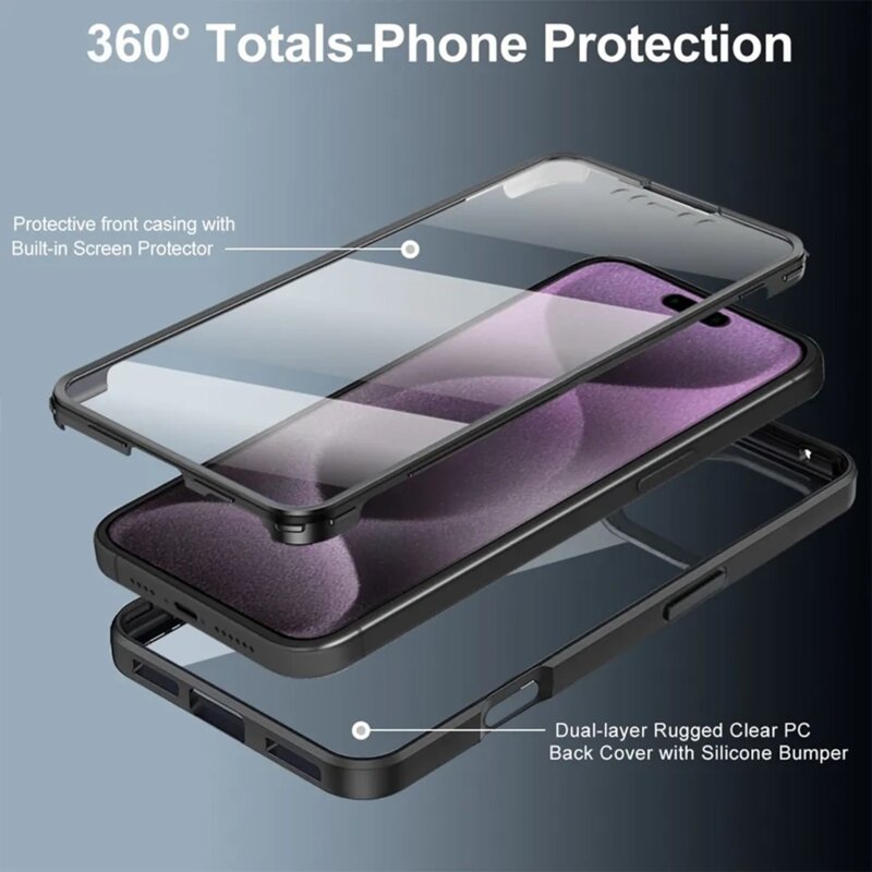 Husa 360° iPhone 17 Pro Techsuit ColorVerse, roz