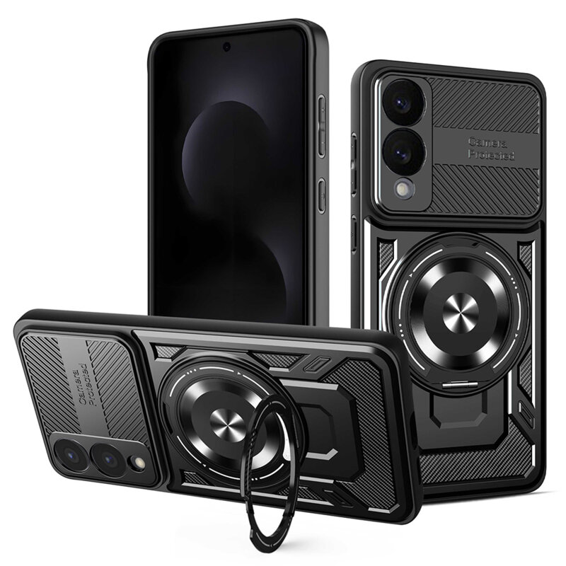 Husa Samsung Galaxy S25 Edge Techsuit RuggedCam, negru