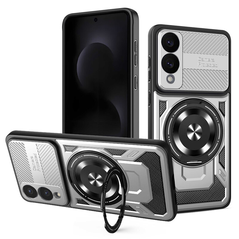 Husa Samsung Galaxy S25 Edge Techsuit RuggedCam, gri