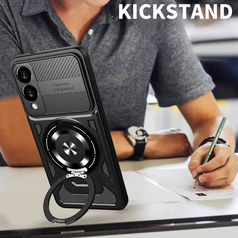 Husa Samsung Galaxy S25 Edge Techsuit RuggedCam, gri