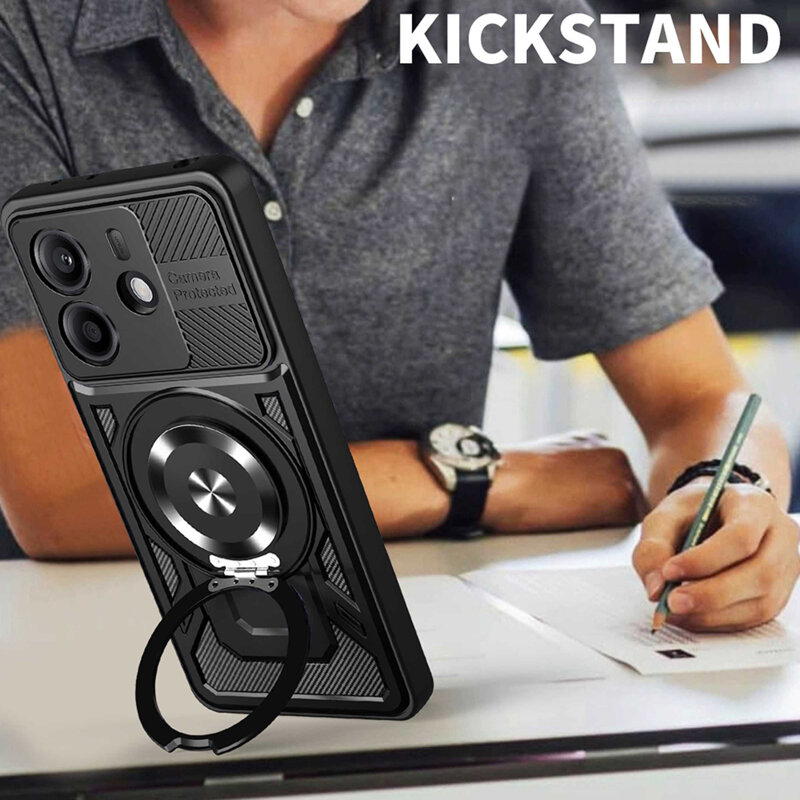 Husa Xiaomi Redmi Note 14 5G Techsuit RuggedCam, negru