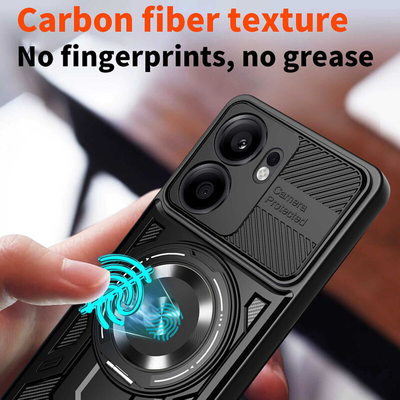 Husa Oppo Reno13 F 5G Techsuit RuggedCam, negru