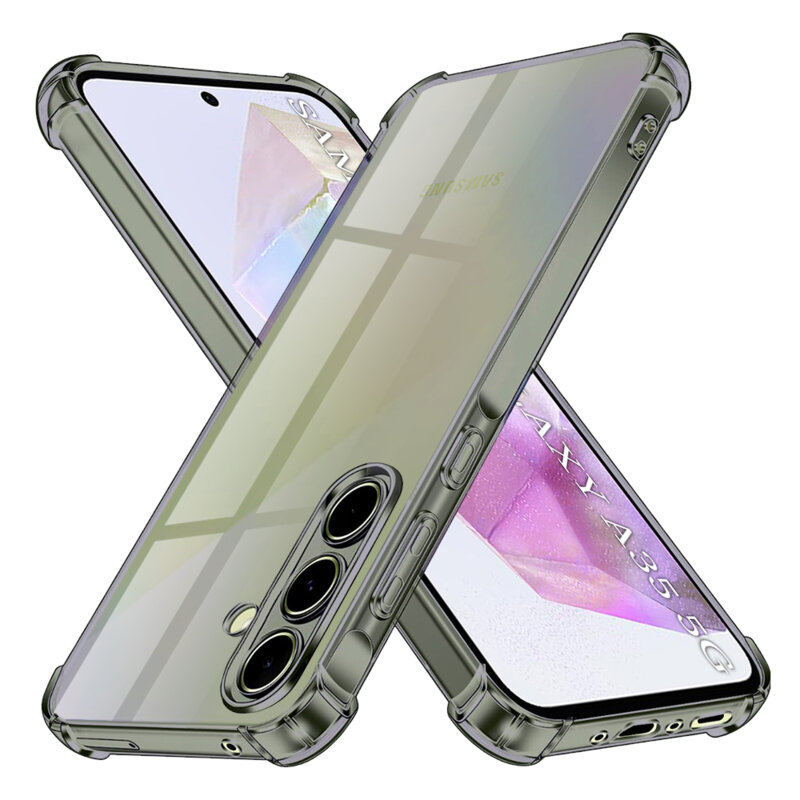 Husa Samsung Galaxy A35 5G Techsuit Shockproof Clear Silicone, fumuriu