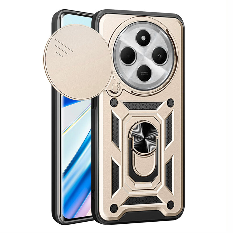 Husa Xiaomi Redmi 14C protectie camera Techsuit CamShield Series, auriu