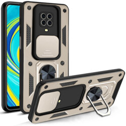 Husa Xiaomi Redmi Note 9 Pro Max protectie camera Techsuit CamShield Series, auriu