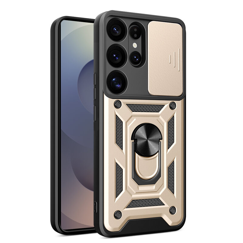 Husa Samsung Galaxy S25 Ultra protectie camera Techsuit CamShield Series, auriu