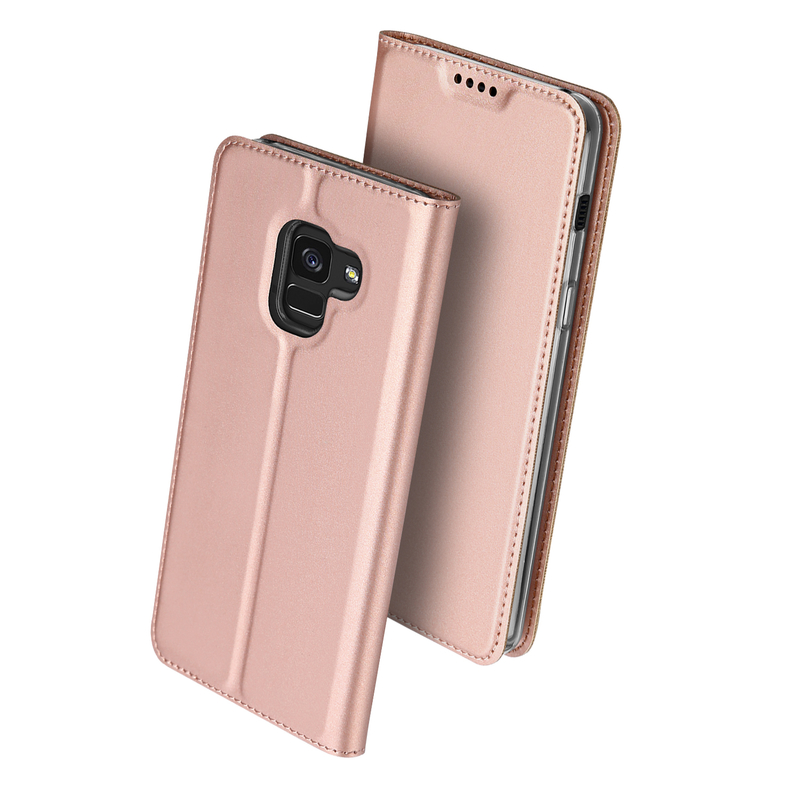Husa Samsung Galaxy A8 2018 A530 Dux Ducis Flip Stand Book - Roz