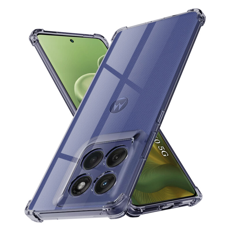 Husa Motorola Edge 60 Techsuit Shockproof Clear Silicone, fumuriu