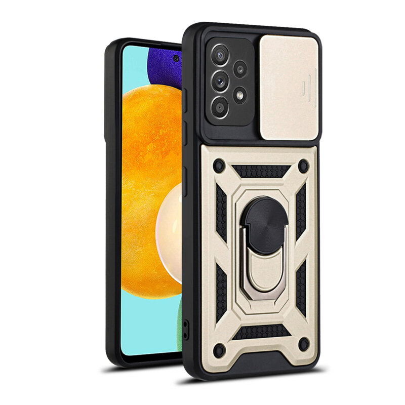 Husa Samsung Galaxy A52 5G protectie camera Techsuit CamShield Series, auriu