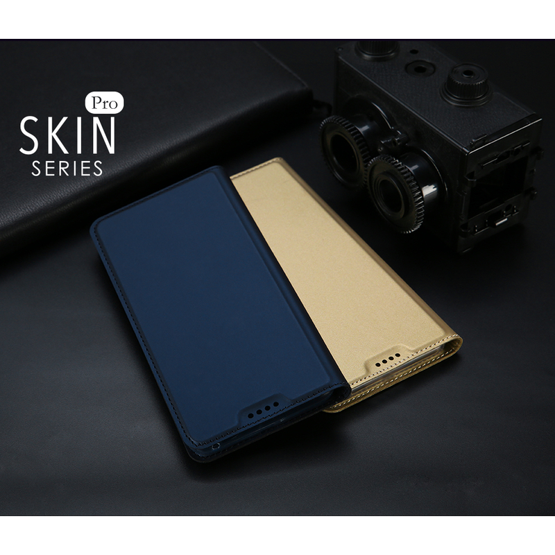 Husa Samsung Galaxy A8 2018 A530 Dux Ducis Flip Stand Book - Auriu