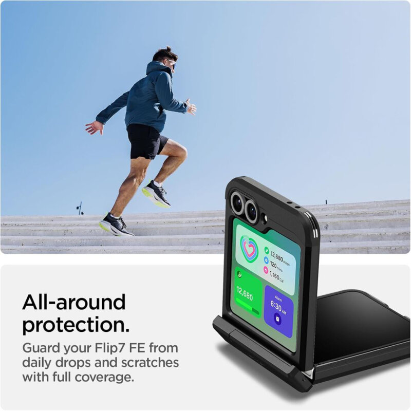 Husa Samsung Galaxy Z Flip7 FE Spigen Tough Armor, negru