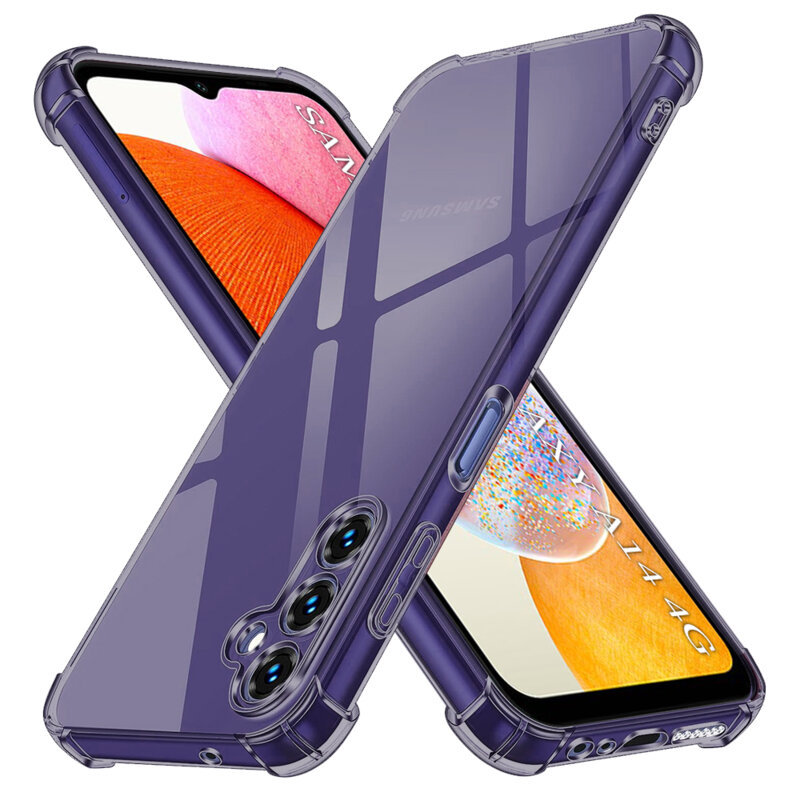 Husa Samsung Galaxy A14 4G Techsuit Shockproof Clear Silicone, fumuriu