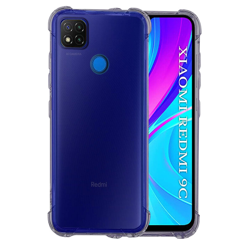 Husa Xiaomi Redmi 9C NFC Techsuit Shockproof Clear Silicone, fumuriu