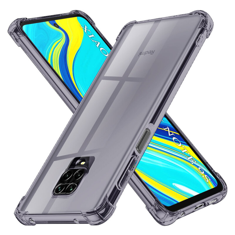 Husa Xiaomi Redmi Note 9 Pro Techsuit Shockproof Clear Silicone, fumuriu