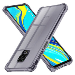 Husa Xiaomi Redmi Note 9 Pro Max Techsuit Shockproof Clear Silicone, fumuriu