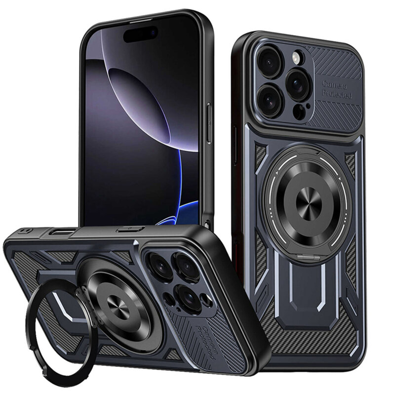 Husa iPhone 16 Pro Max Techsuit RuggedCam, albastru