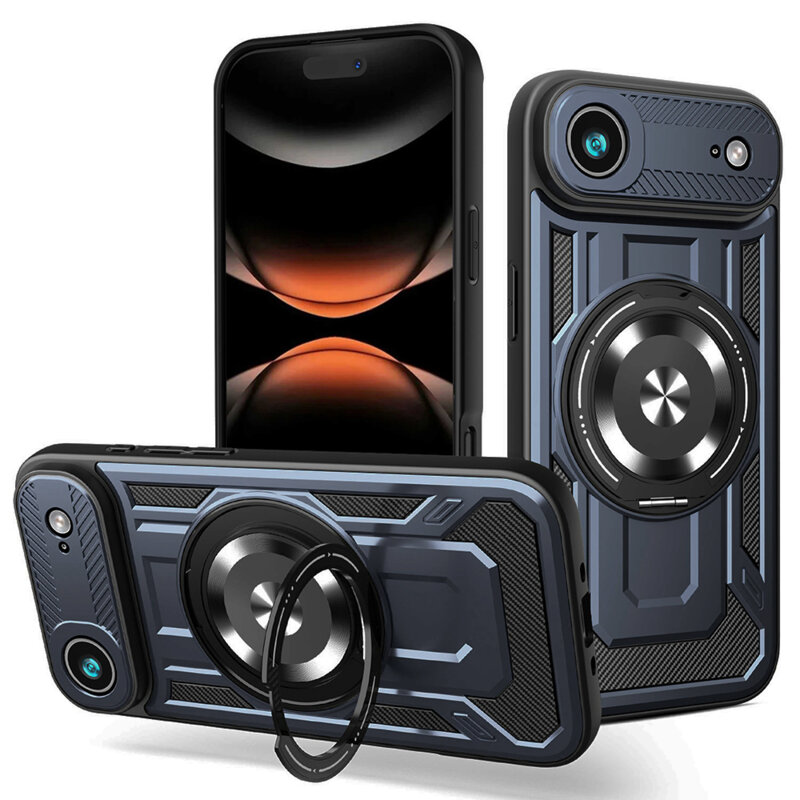 Husa iPhone 17 Air Techsuit RuggedCam, albastru