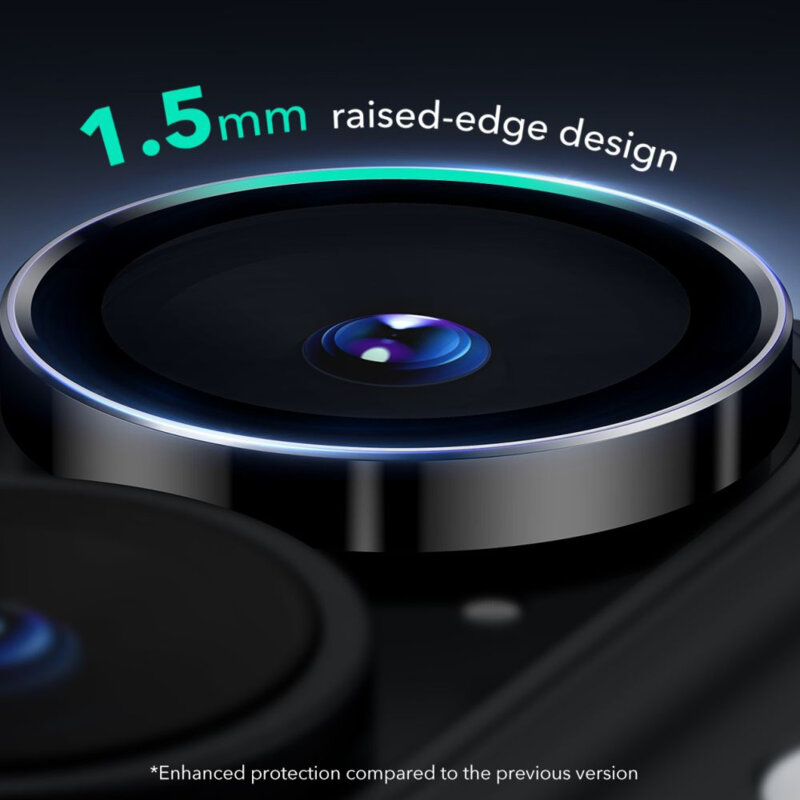 Folie sticla camera iPhone 17 ESR Armorite Camera Lens Protectors, negru