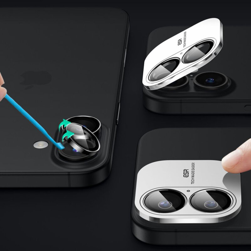 Folie sticla camera iPhone 17 ESR Armorite Camera Lens Protectors, negru