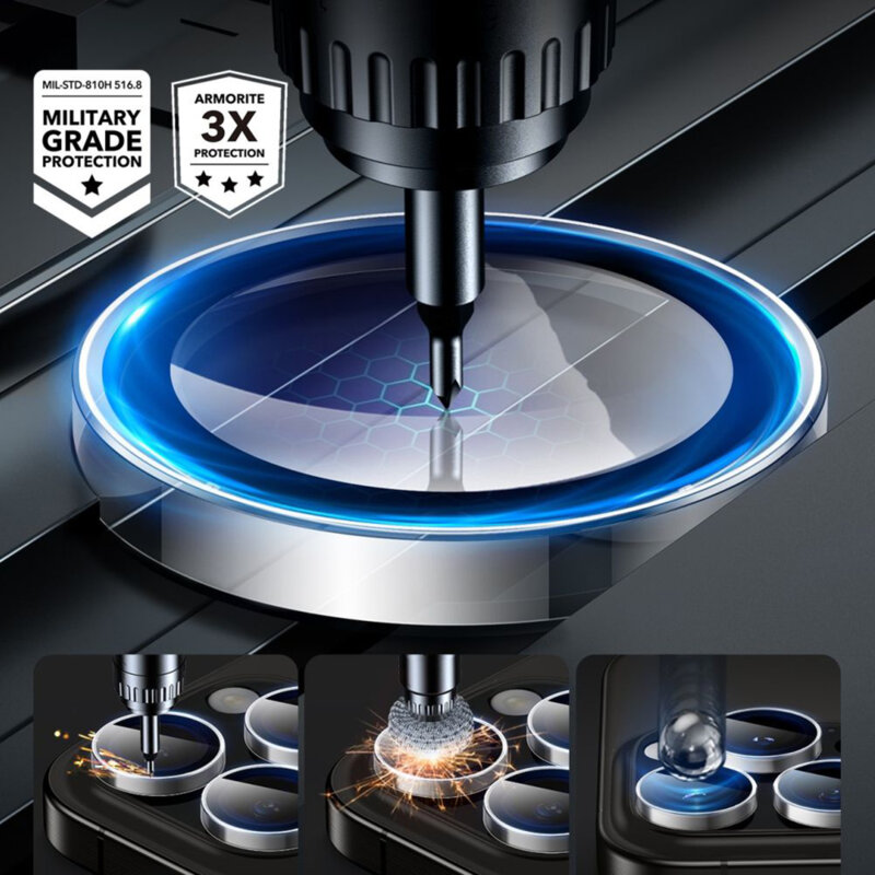 Folie sticla camera iPhone 17 Pro ESR Armorite Camera Lens Protectors, transparenta