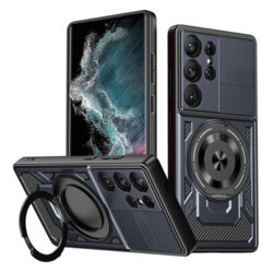 Husa Samsung Galaxy S22 Ultra 5G Techsuit RuggedCam, albastru
