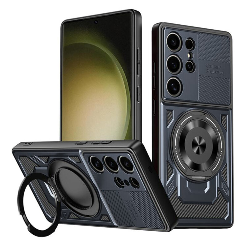 Husa Samsung Galaxy S23 Ultra Techsuit RuggedCam, albastru