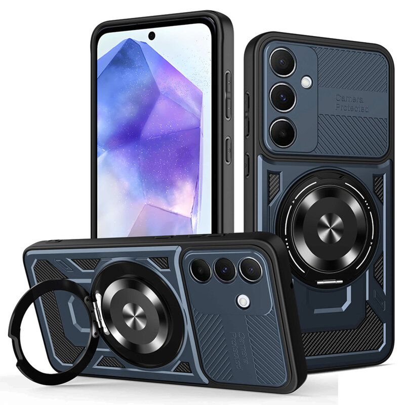 Husa Samsung Galaxy A55 5G Techsuit RuggedCam, albastru
