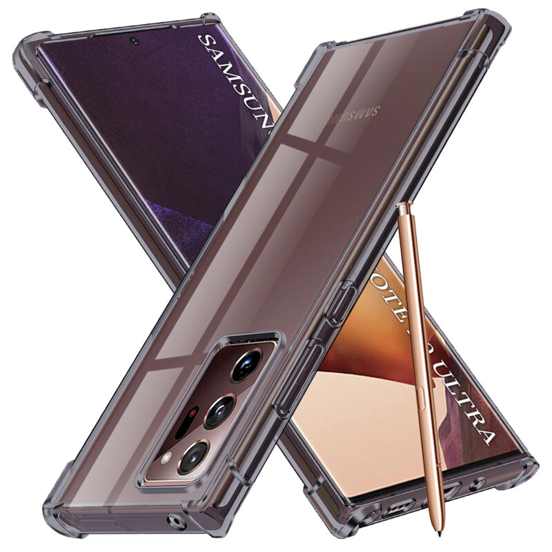 Husa Samsung Galaxy Note 20 Ultra 5G Techsuit Shockproof Clear Silicone, fumuriu