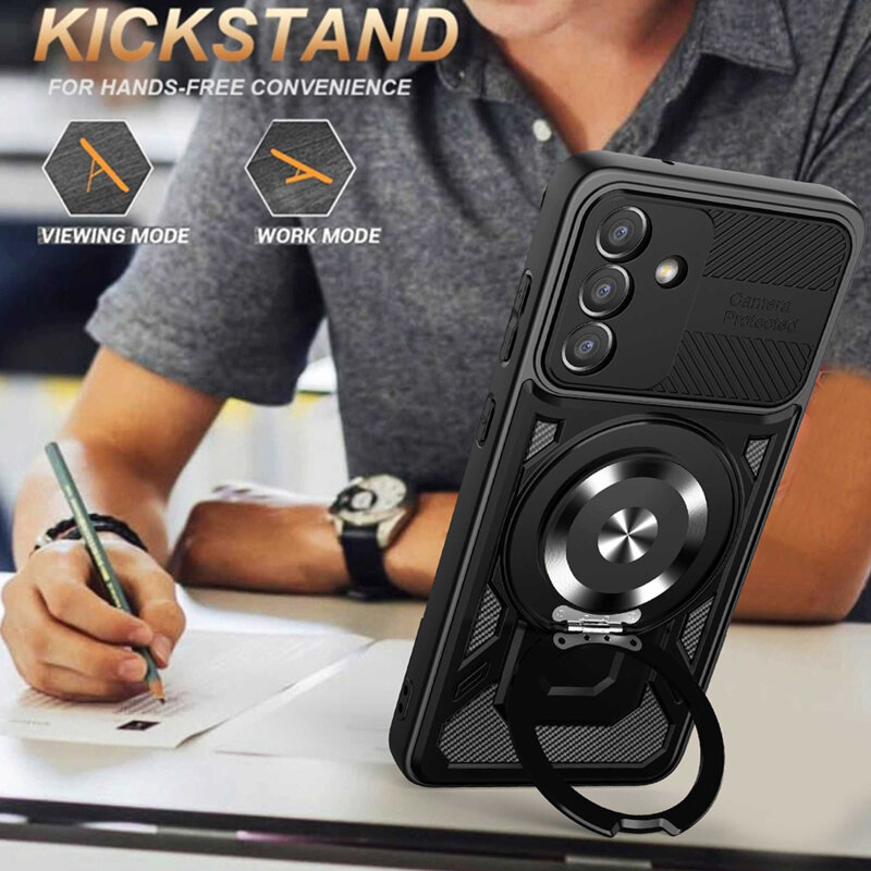 Husa Samsung Galaxy A56 5G Techsuit RuggedCam, albastru