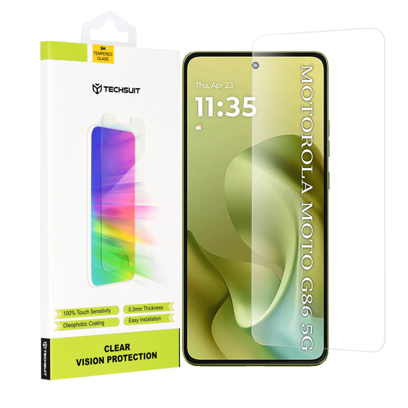 Folie sticla Motorola Moto G86 Techsuit Clear Vision Glass, transparenta