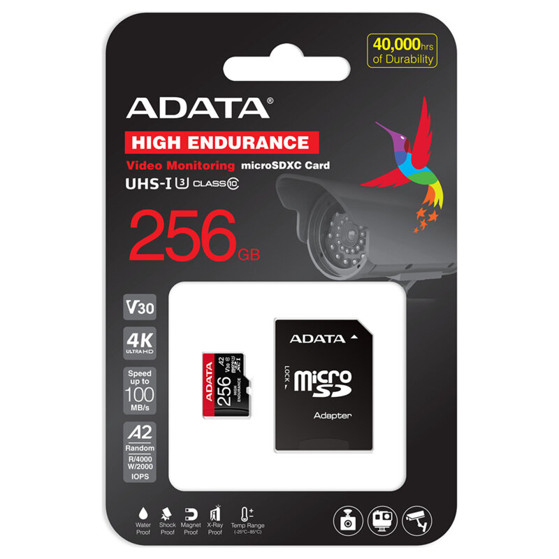 Card memorie 256GB MicroSDXC Adata, AUSDX256GUI3V30SHA2-RA1
