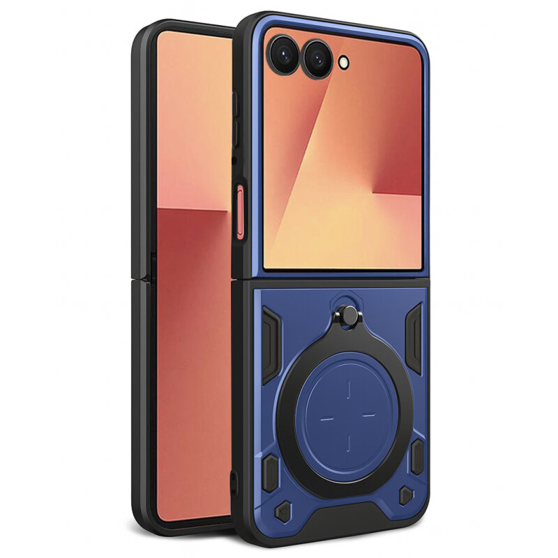 Husa Samsung Galaxy Z Flip7 Techsuit CamGuard Pro, albastru