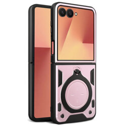 Husa Samsung Galaxy Z Flip7 Techsuit CamGuard Pro, roz auriu