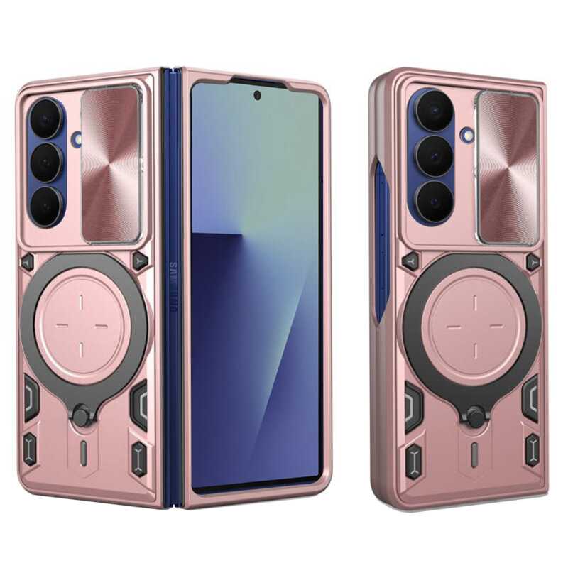 Husa Samsung Galaxy Z Fold7 Techsuit CamGuard Pro, roz auriu