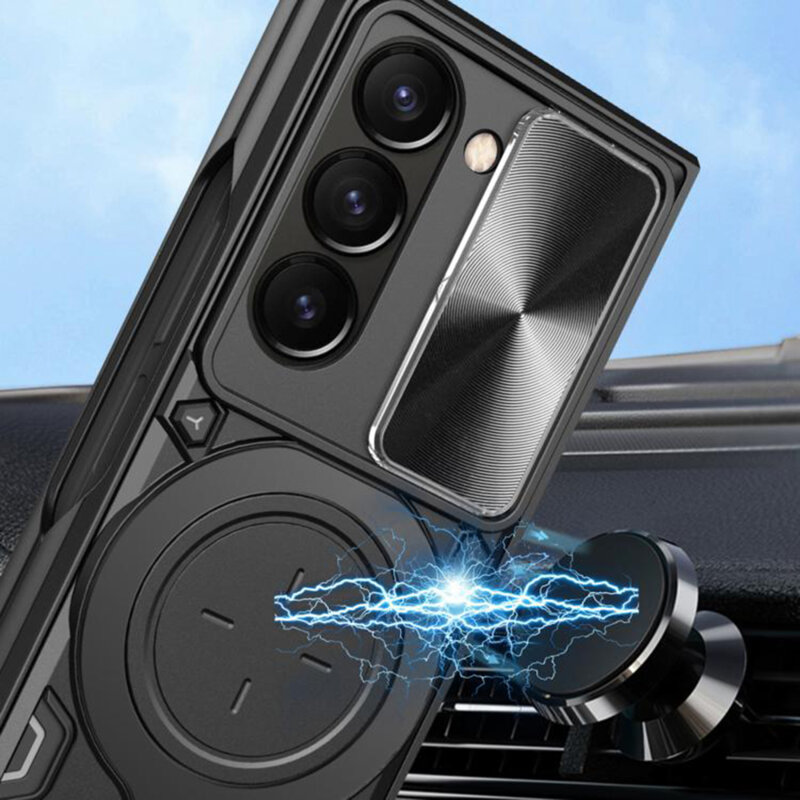 Husa Samsung Galaxy Z Fold7 Techsuit CamGuard Pro, albastru