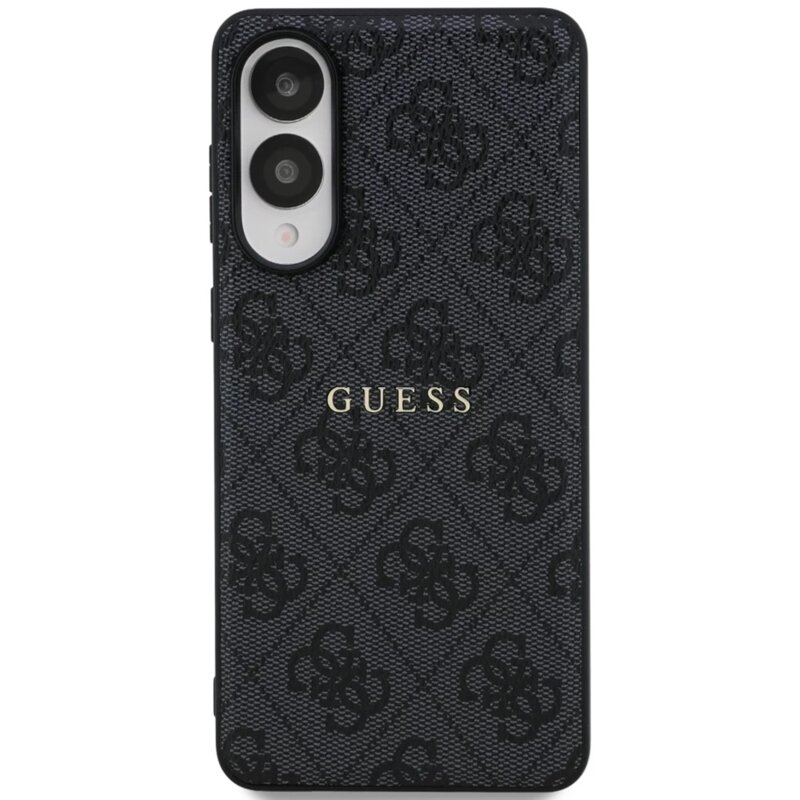 Husa Samsung Galaxy S25 Edge Guess 4G Ring Classic Logo MagSafe, negru, GUHMS25EG4GFRK