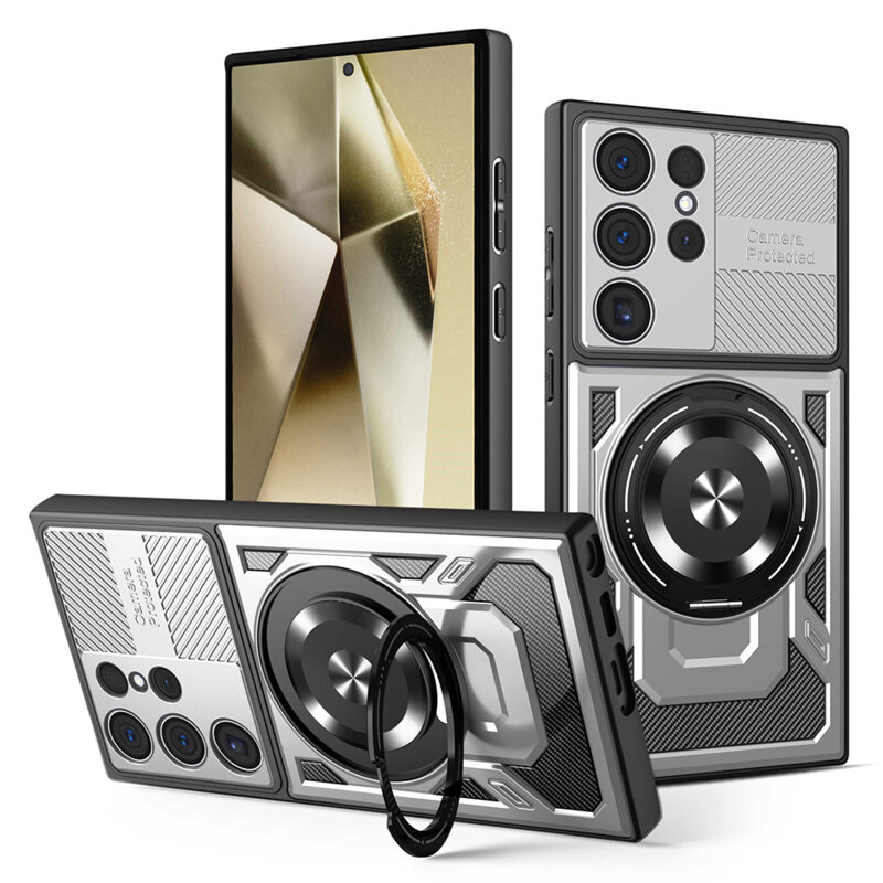 Husa Samsung Galaxy S24 Ultra Techsuit RuggedCam, gri