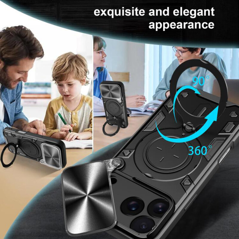 Husa iPhone 17 Pro Max Techsuit CamGuard Pro, negru