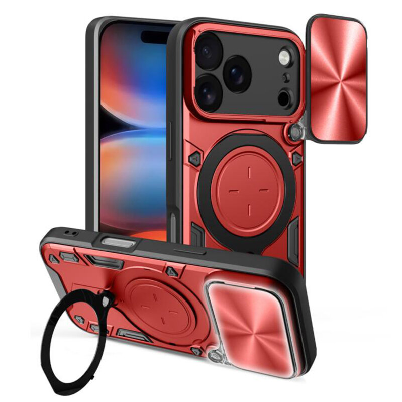 Husa iPhone 17 Pro Max Techsuit CamGuard Pro, rosu