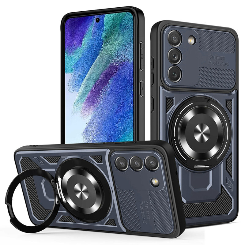 Husa Samsung Galaxy S21 FE 5G Techsuit RuggedCam, albastru