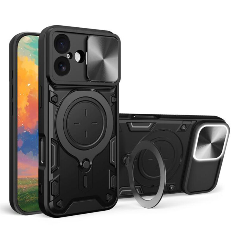 Husa iPhone 17 Techsuit CamGuard Pro, negru