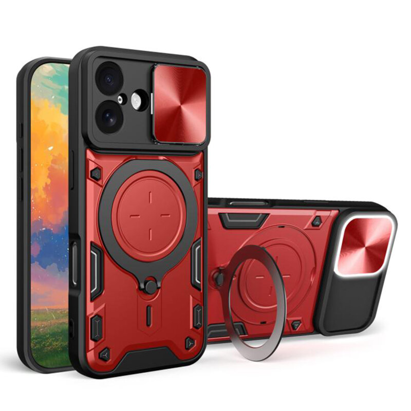 Husa iPhone 17 Techsuit CamGuard Pro, rosu
