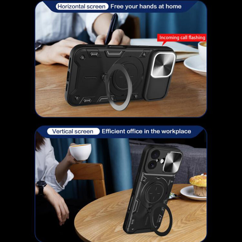 Husa iPhone 17 Techsuit CamGuard Pro, albastru