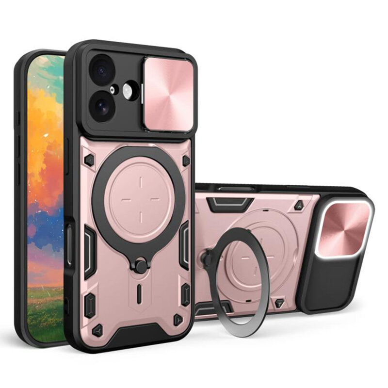 Husa iPhone 17 Techsuit CamGuard Pro, roz auriu