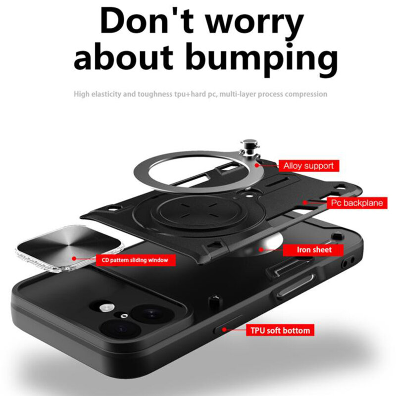 Husa iPhone 17 Techsuit CamGuard Pro, roz auriu