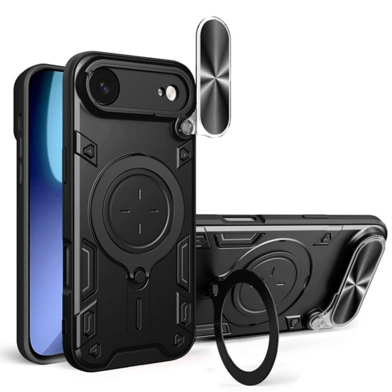 Husa iPhone 17 Air Techsuit CamGuard Pro, negru