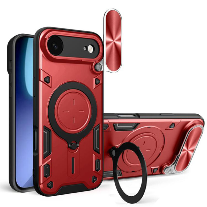Husa iPhone 17 Air Techsuit CamGuard Pro, rosu